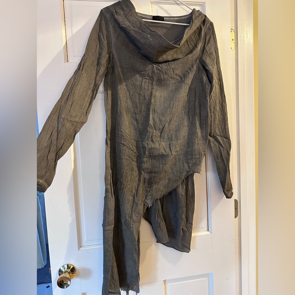 Asymmetrical Gray Long Sleeve Tunic/Dress